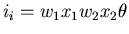 $i_{i}=w_{1}x_{1}�w_{2}x_{2}�\theta$